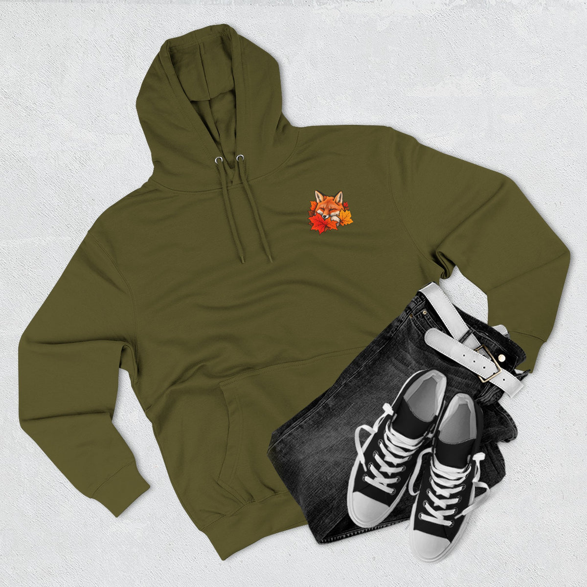 Leaf Me Alone Hoodie — Cute Fox Autumn Pullover