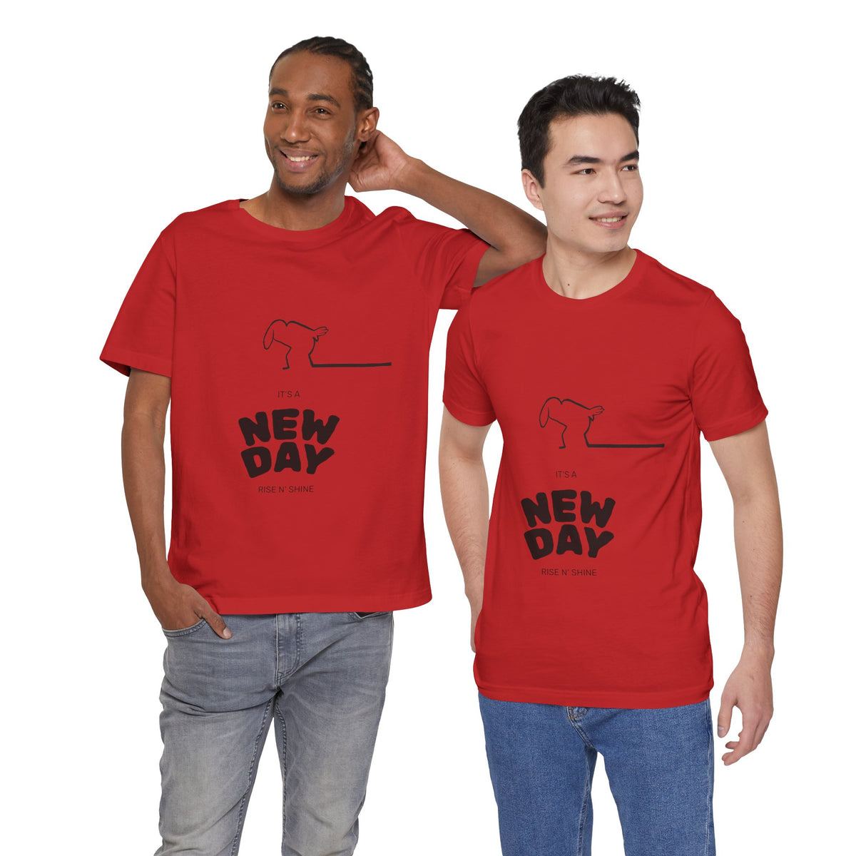New Day Mr. Line Tee — "It's a New Day" Minimalist Mr. Line Design