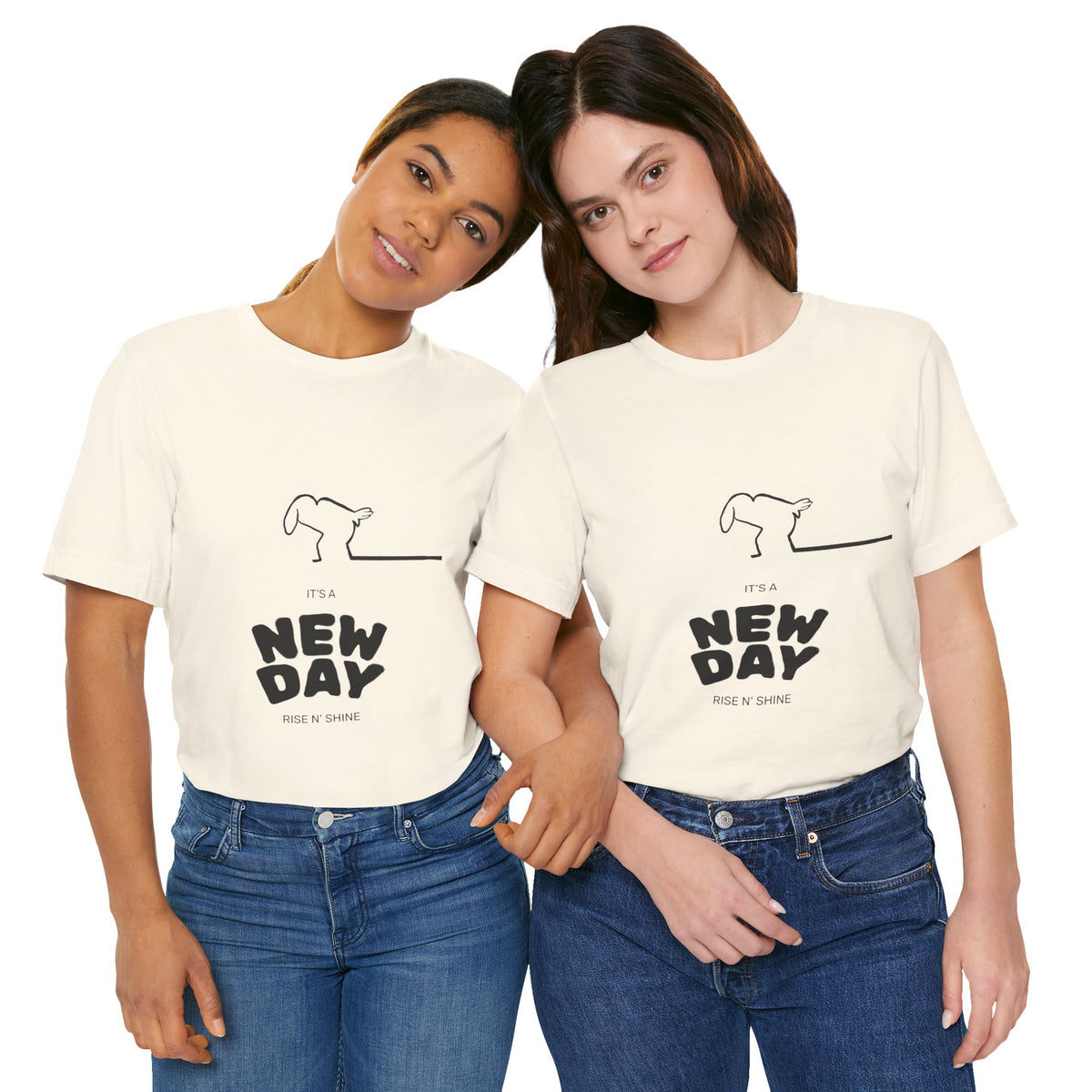 New Day Mr. Line Tee — "It's a New Day" Minimalist Mr. Line Design