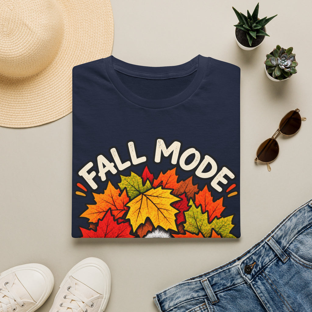Fall Mode T-Shirt — Cute Bear Hidden in Autumn Leaves
