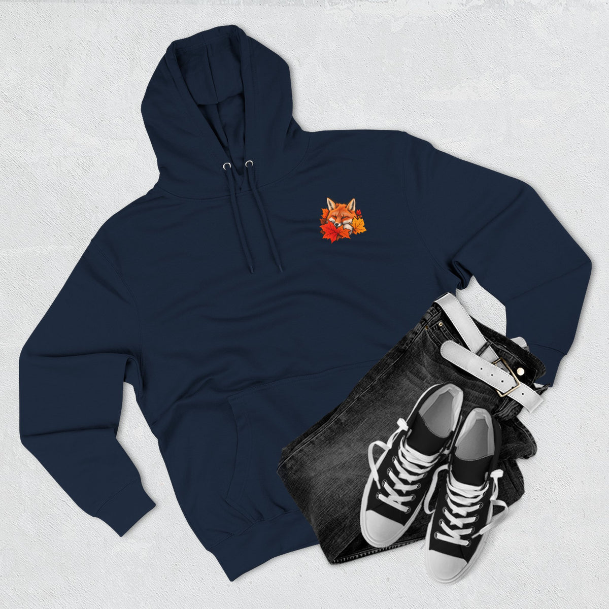 Leaf Me Alone Hoodie — Cute Fox Autumn Pullover