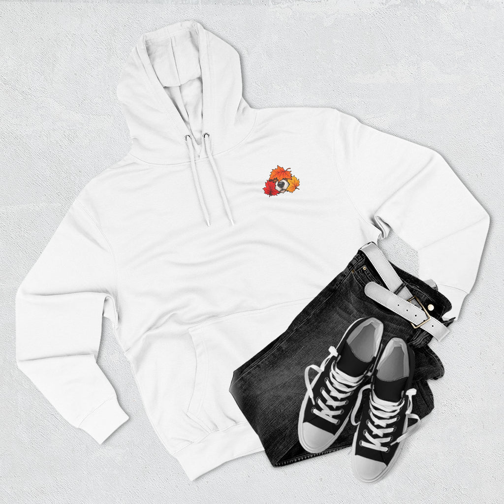 Fall Mode Hoodie — Cute Raccoon in Autumn Leaves Pullover