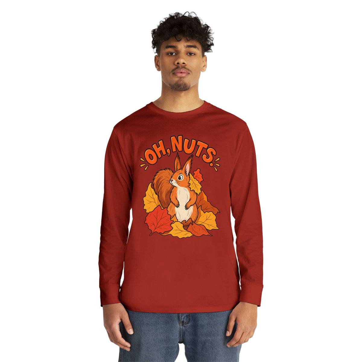 Oh, Nuts! Squirrel Fall Long Sleeve Tee