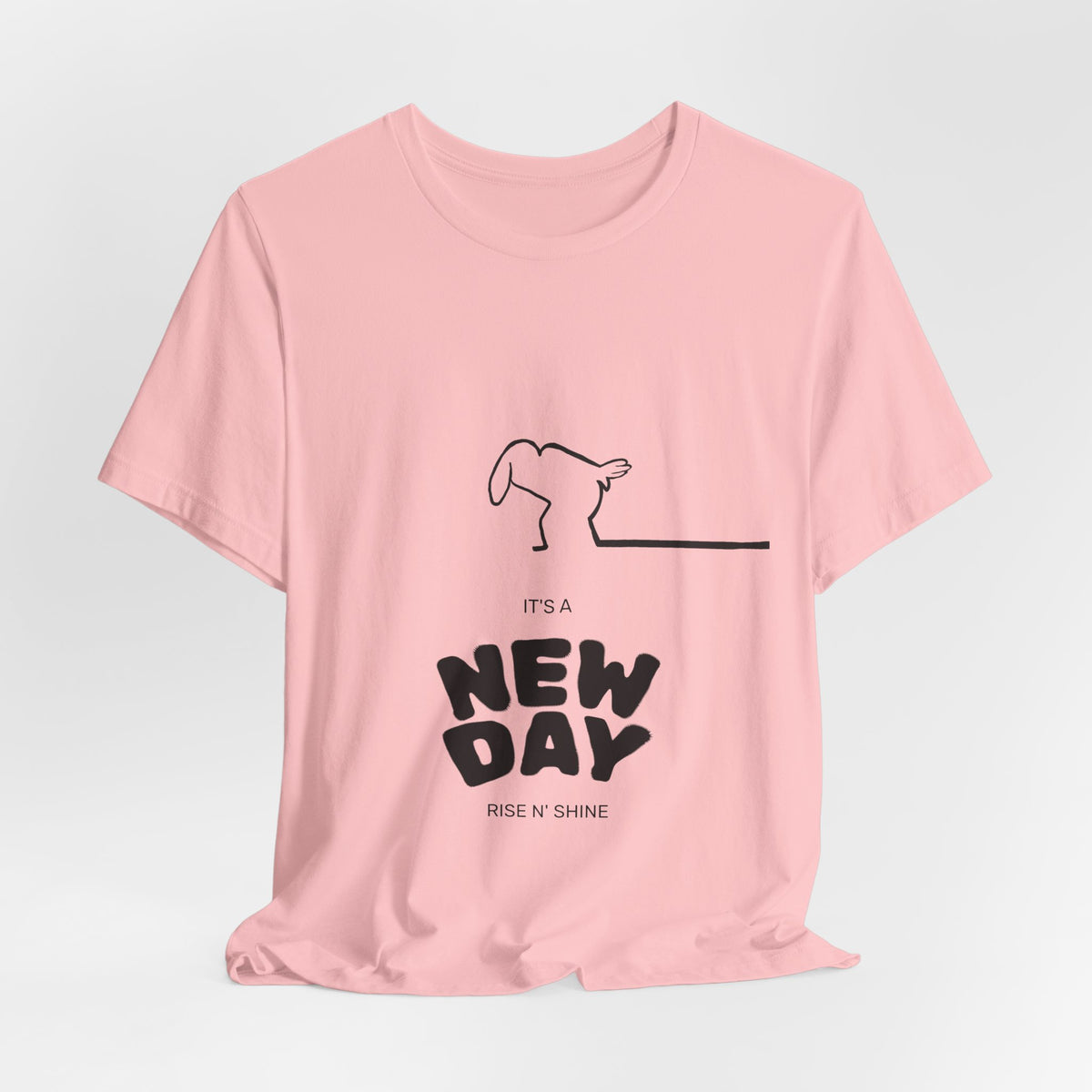 New Day Mr. Line Tee — "It's a New Day" Minimalist Mr. Line Design