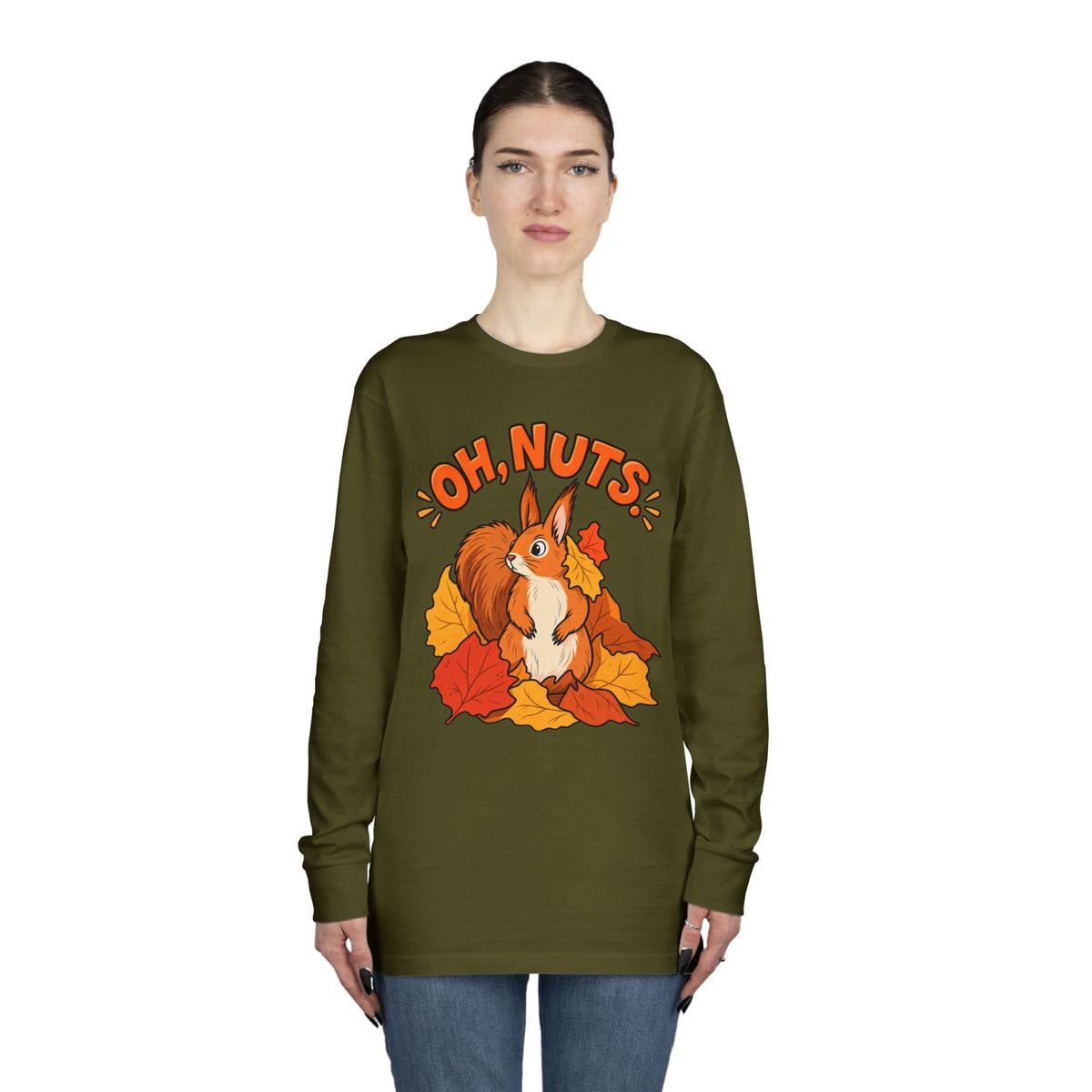 Oh, Nuts! Squirrel Fall Long Sleeve Tee