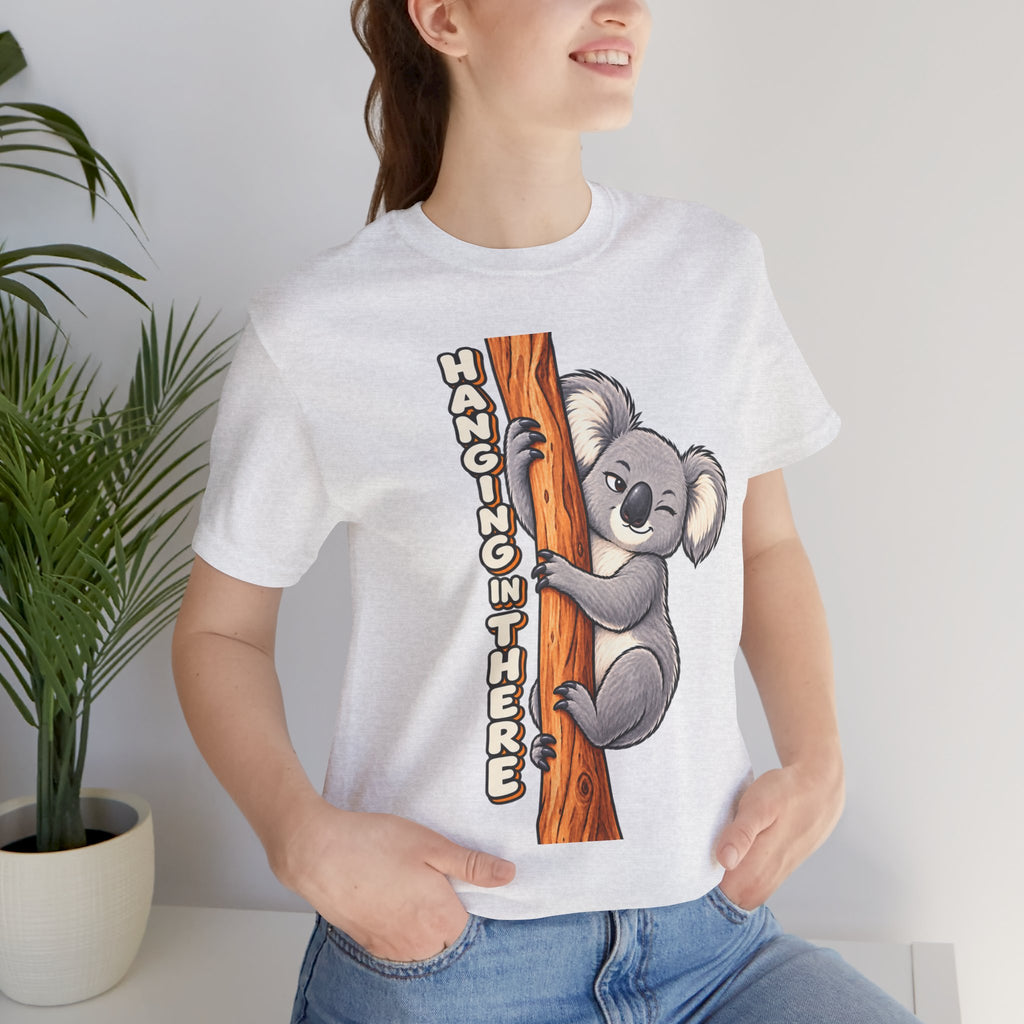 Koala 'Hanging In There' Tee - Cute Motivational Animal Graphic T-Shirt