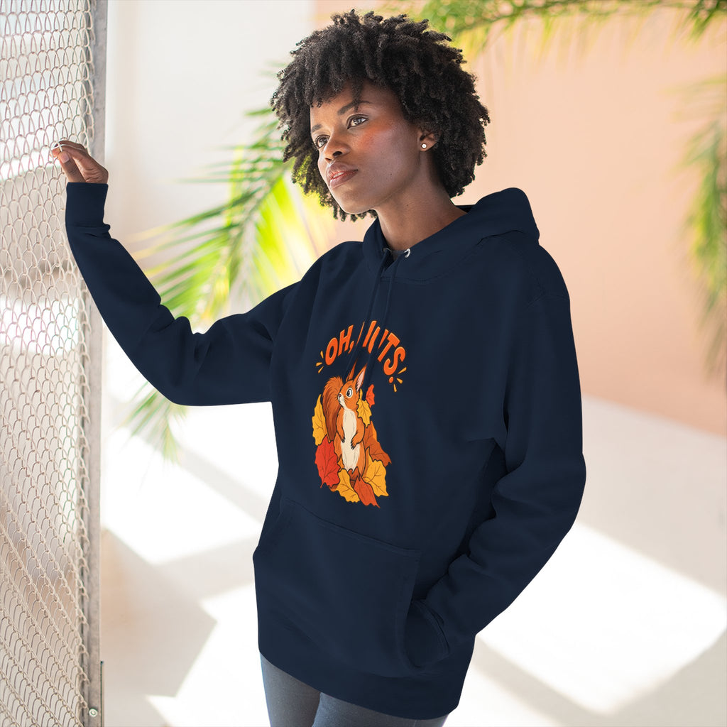 Autumn Squirrel Hoodie – “Oh Nuts” Fall Graphic Pullover