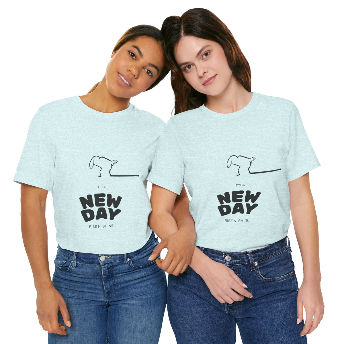 New Day Mr. Line Tee — "It's a New Day" Minimalist Mr. Line Design