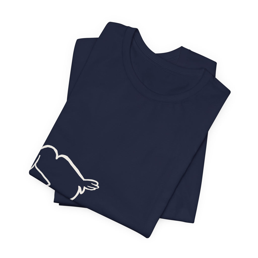 Minimalist Bunny Outline Tee — Subtle Rabbit Line Art T-Shirt
