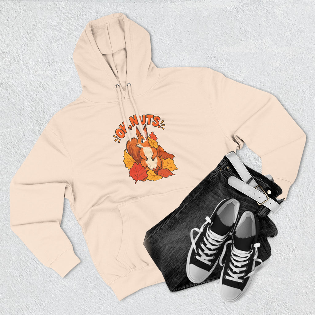 Autumn Squirrel Hoodie – “Oh Nuts” Fall Graphic Pullover