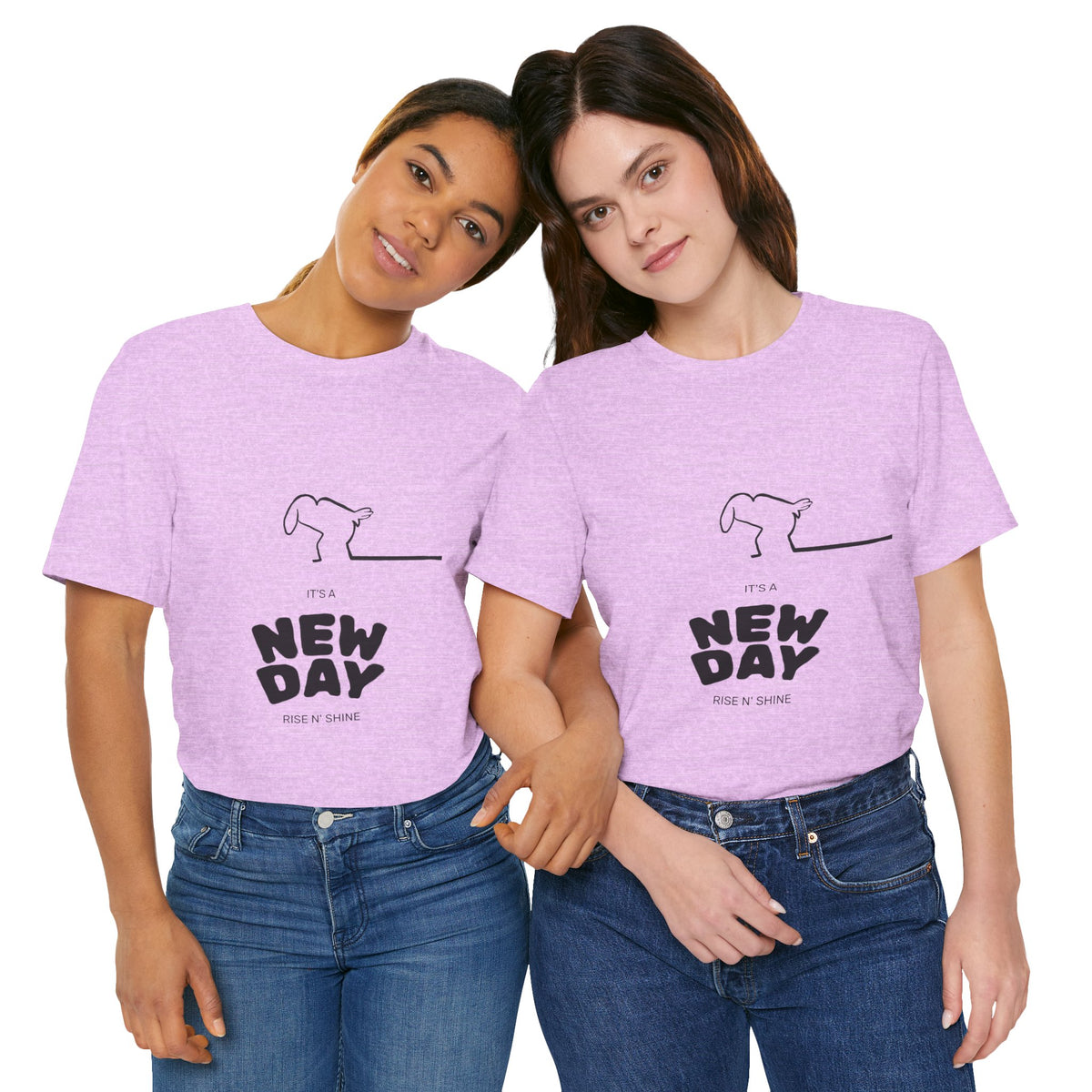 New Day Mr. Line Tee — "It's a New Day" Minimalist Mr. Line Design
