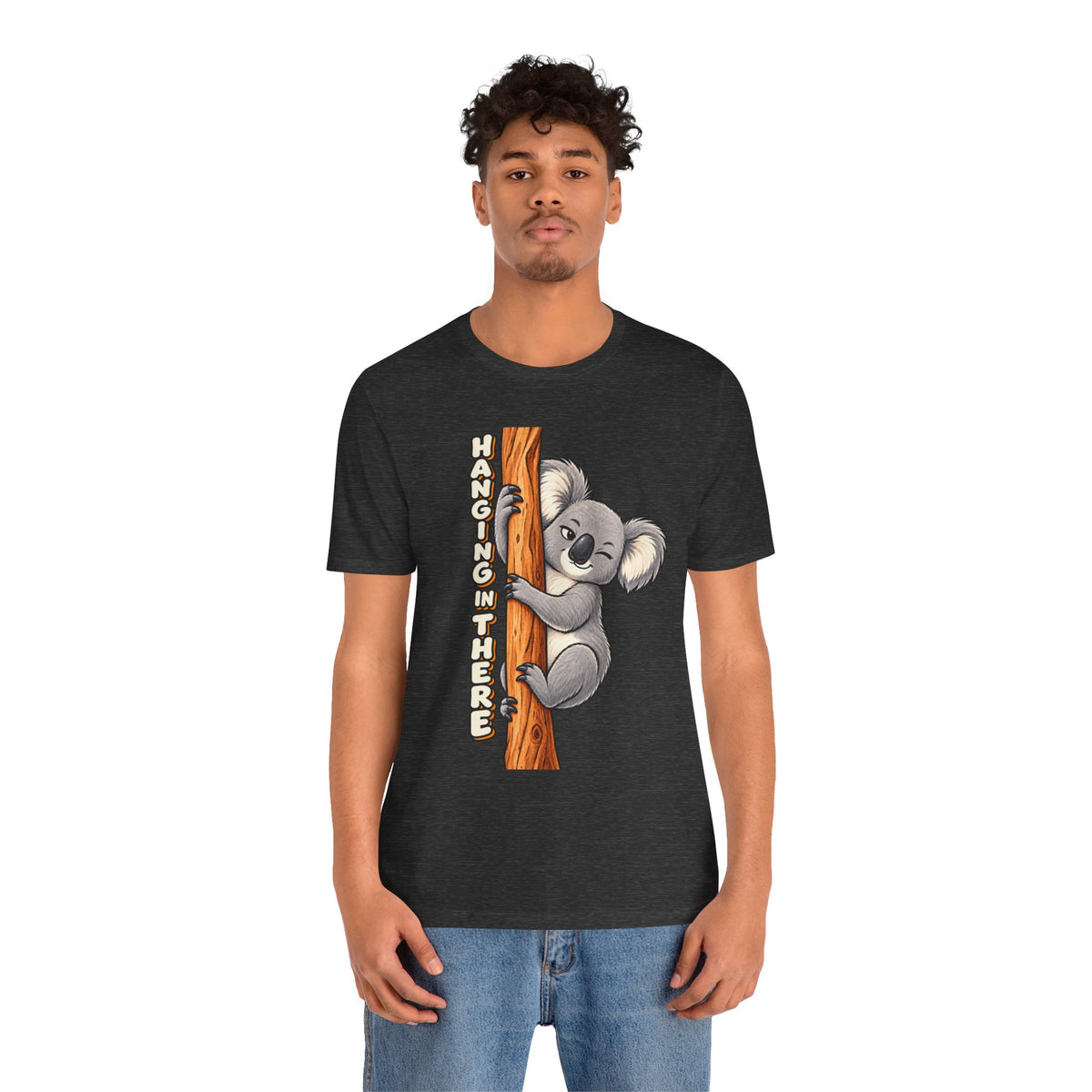 Koala 'Hanging In There' Tee - Cute Motivational Animal Graphic T-Shirt