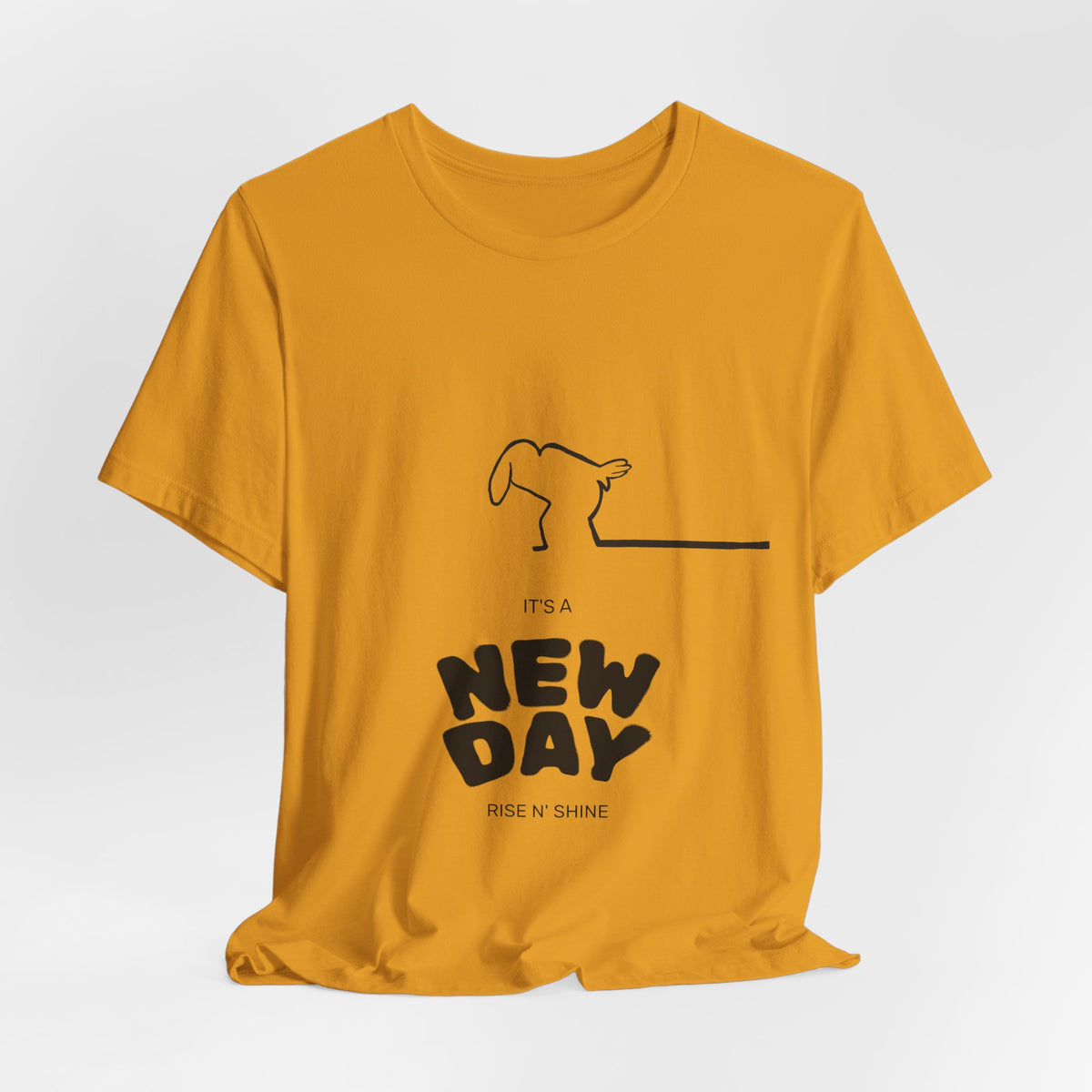 New Day Mr. Line Tee — "It's a New Day" Minimalist Mr. Line Design