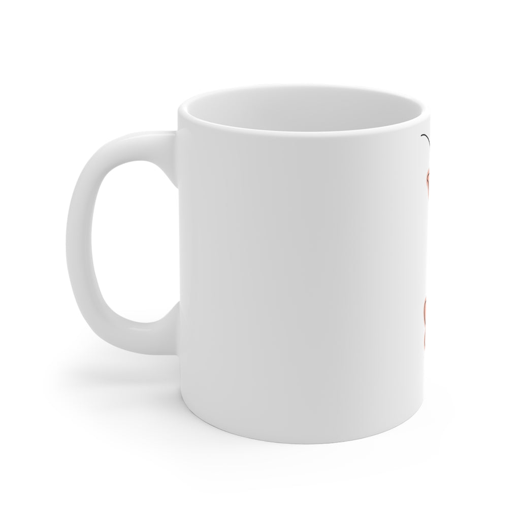 Butterfly Trio Ceramic Mug — Minimal Pink Butterflies Coffee Cup