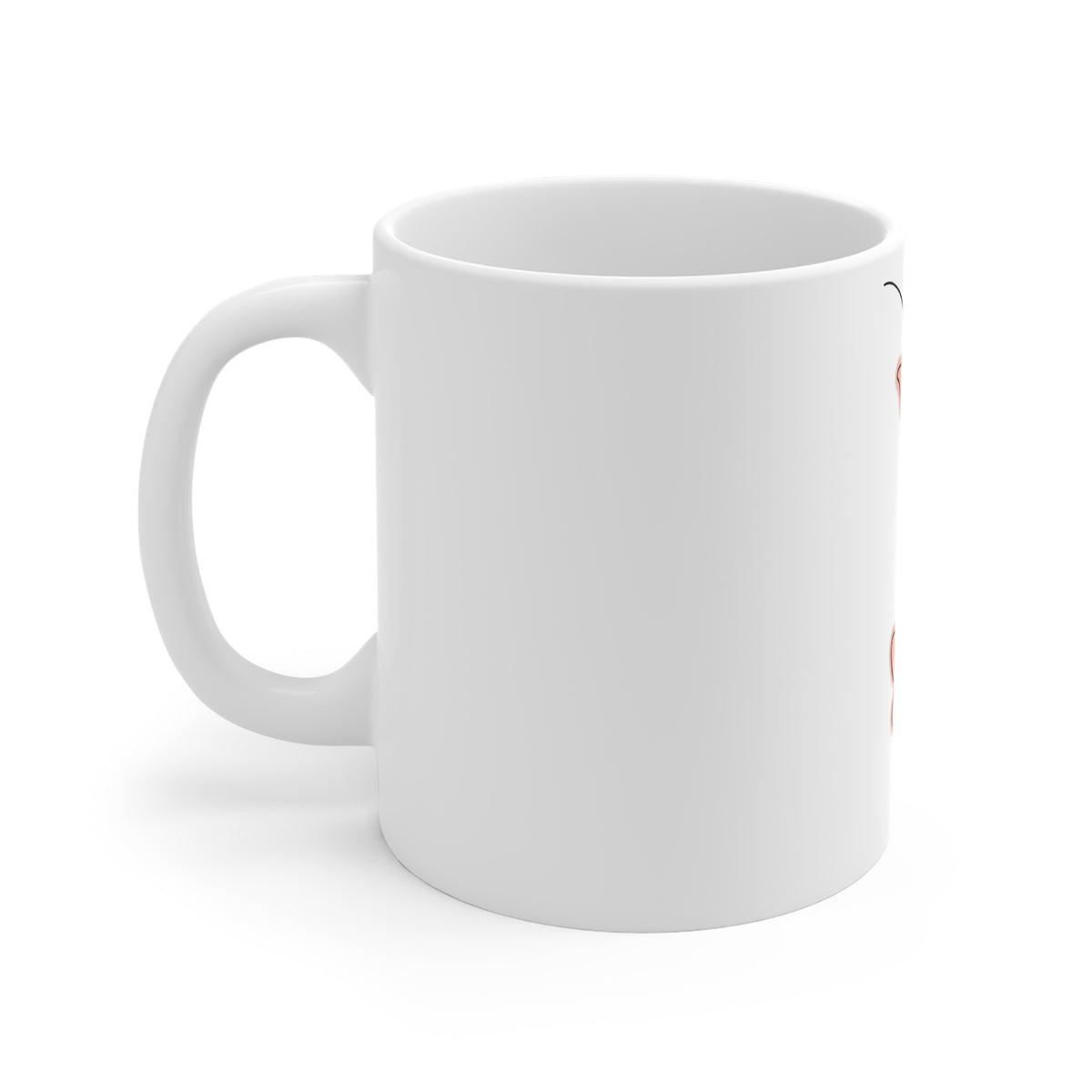 Butterfly Trio Ceramic Mug — Minimal Pink Butterflies Coffee Cup
