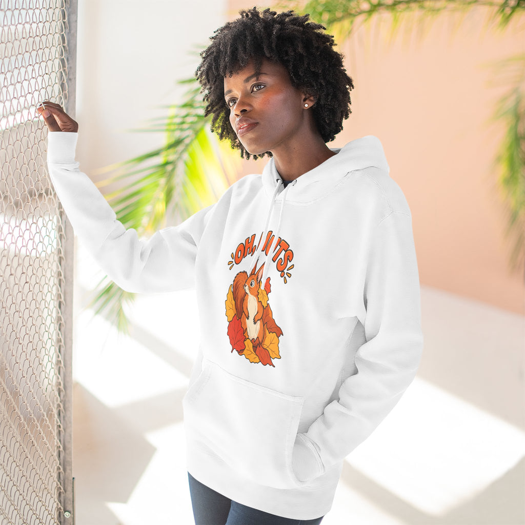 Autumn Squirrel Hoodie – “Oh Nuts” Fall Graphic Pullover