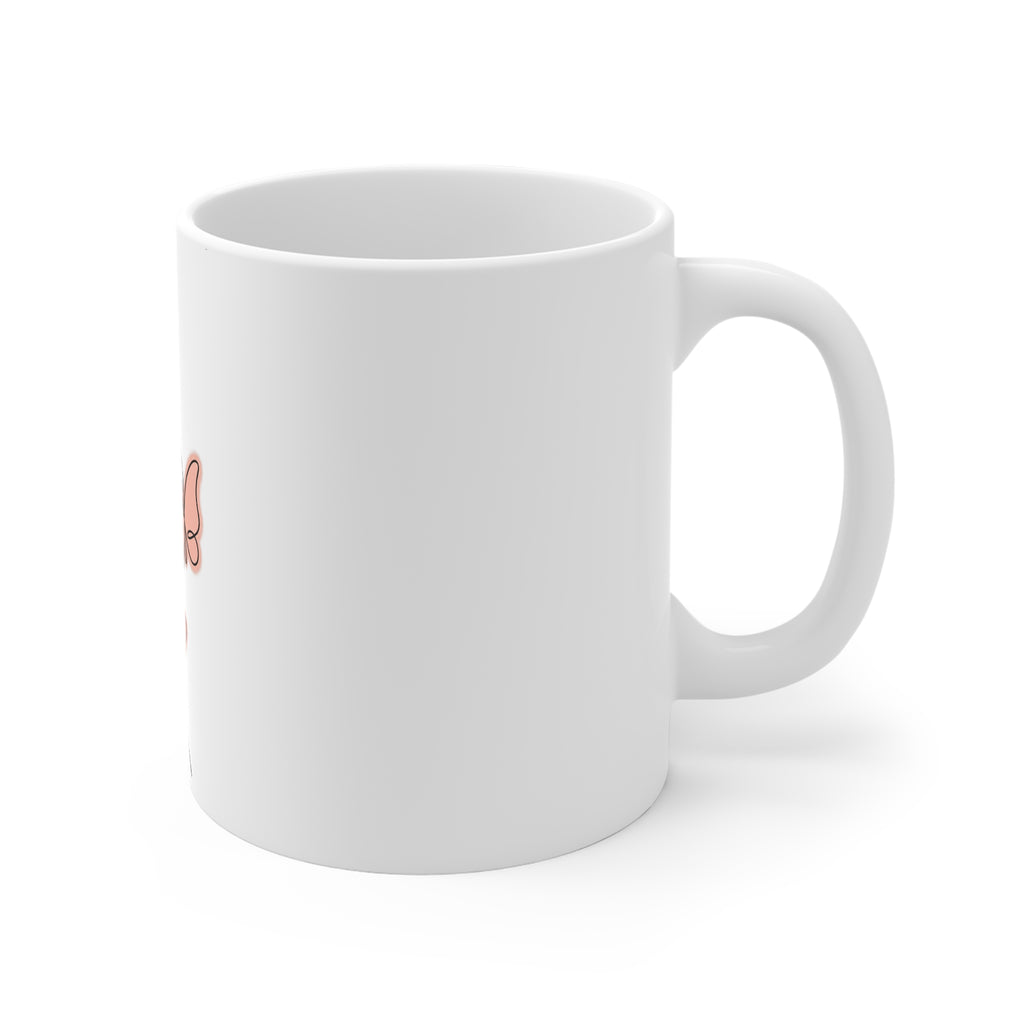 Butterfly Trio Ceramic Mug — Minimal Pink Butterflies Coffee Cup