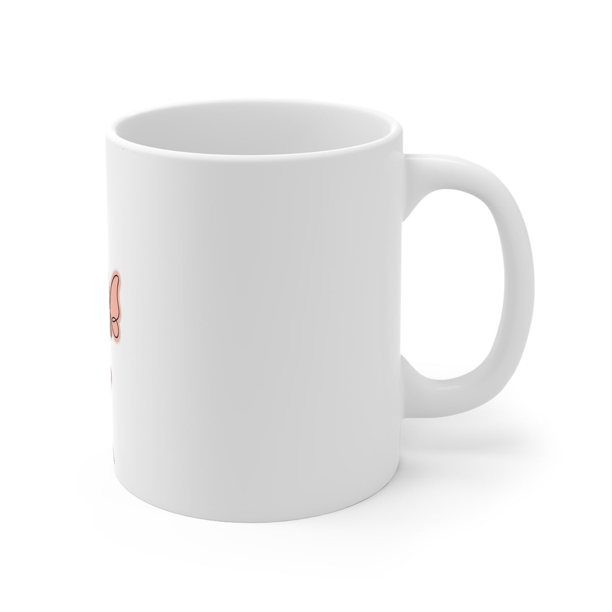 Butterfly Trio Ceramic Mug — Minimal Pink Butterflies Coffee Cup