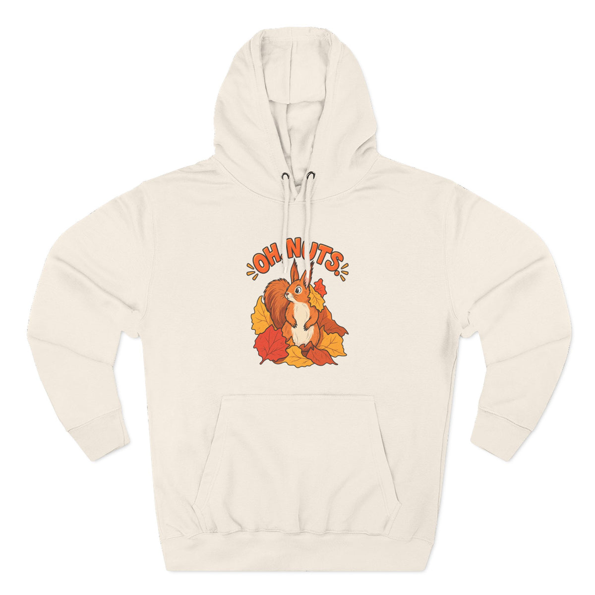 Autumn Squirrel Hoodie – “Oh Nuts” Fall Graphic Pullover