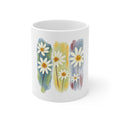 Daisy Watercolor Mug — Floral 11oz Ceramic Coffee Cup