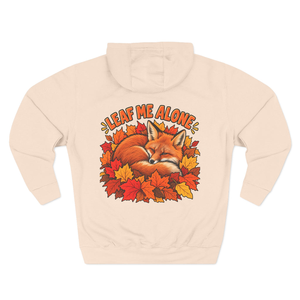 Leaf Me Alone Hoodie — Cute Fox Autumn Pullover