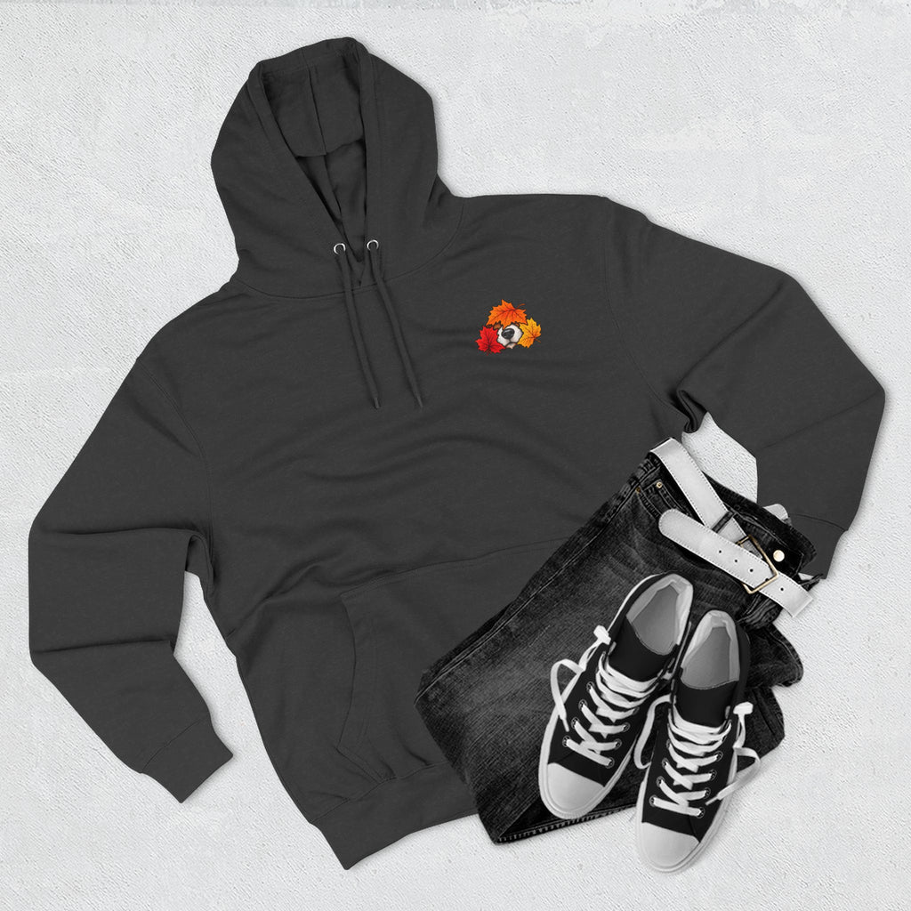 Fall Mode Hoodie — Cute Raccoon in Autumn Leaves Pullover