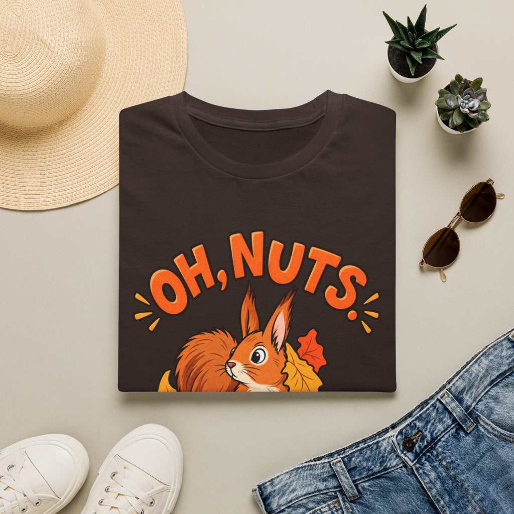 Oh, Nuts! Squirrel Tee — Cute Autumn Leaves Graphic T-Shirt