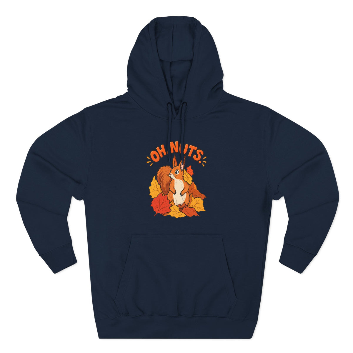 Autumn Squirrel Hoodie – “Oh Nuts” Fall Graphic Pullover