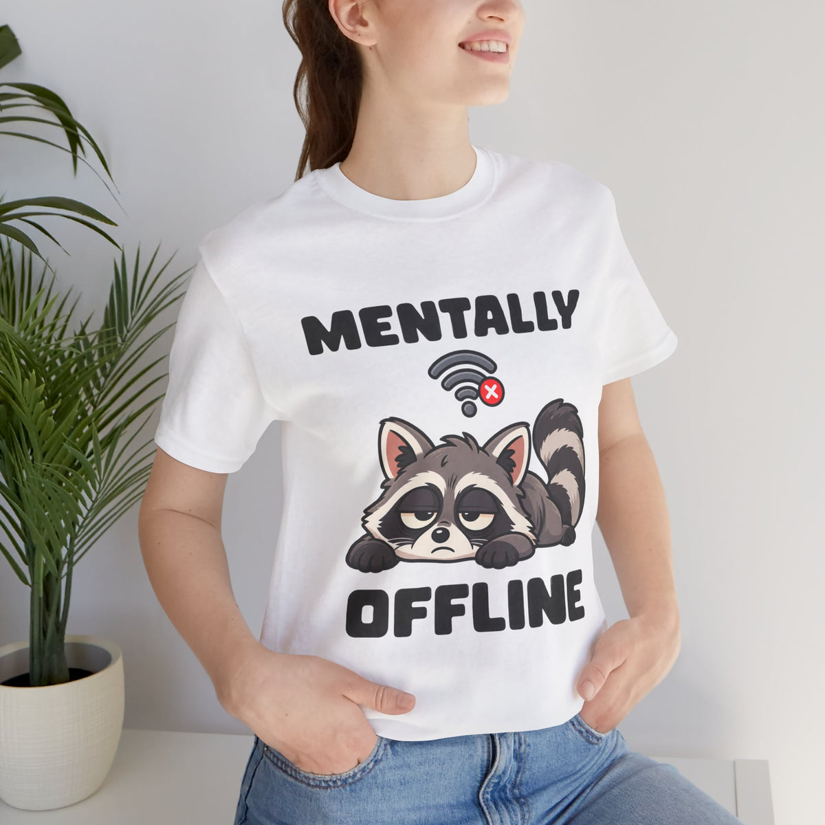 Mentally Offline Raccoon T‑Shirt
