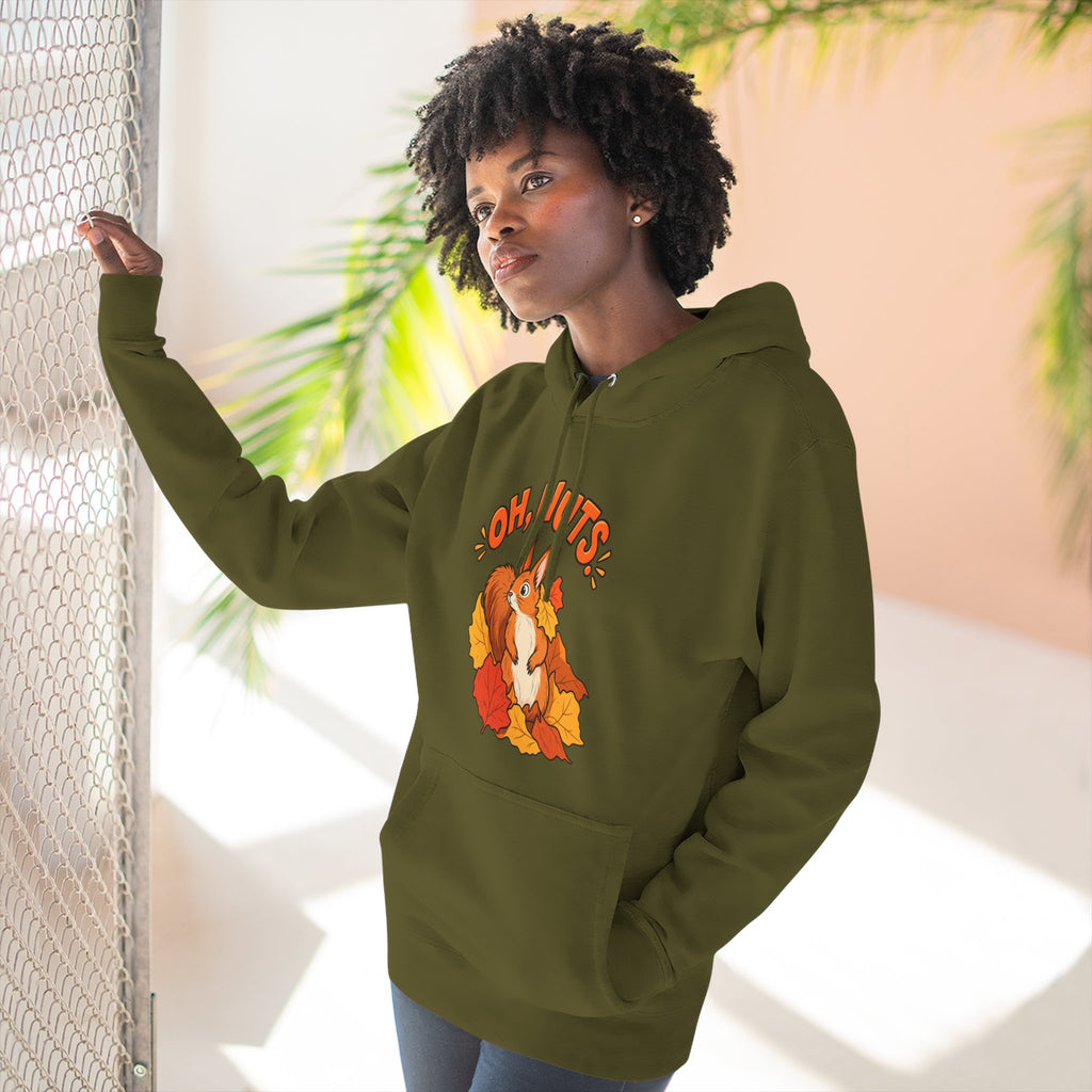 Autumn Squirrel Hoodie – “Oh Nuts” Fall Graphic Pullover