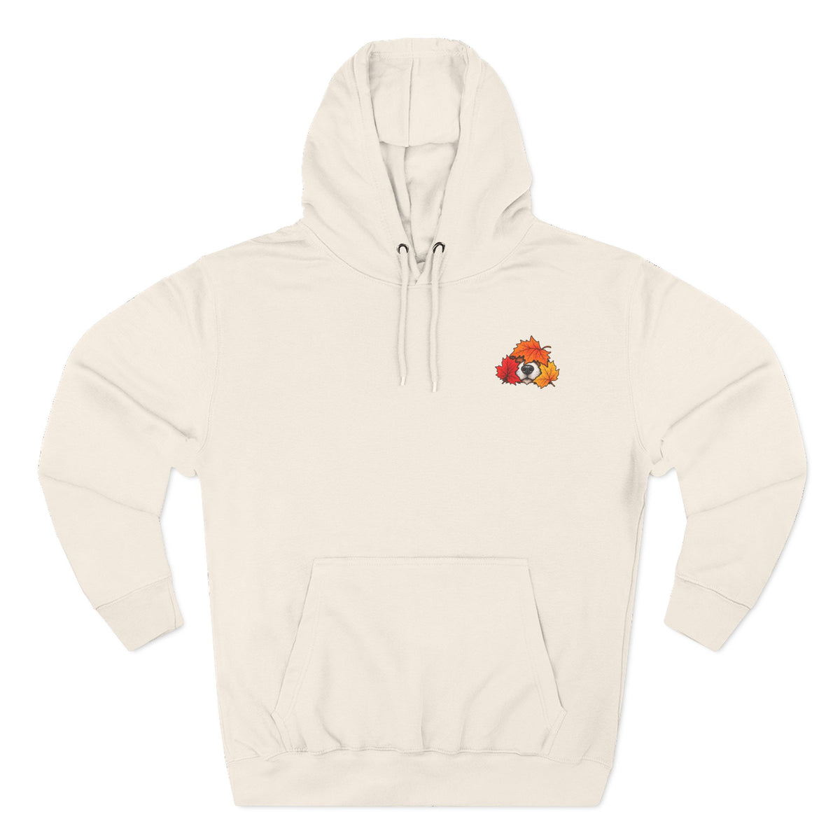 Fall Mode Hoodie — Cute Raccoon in Autumn Leaves Pullover