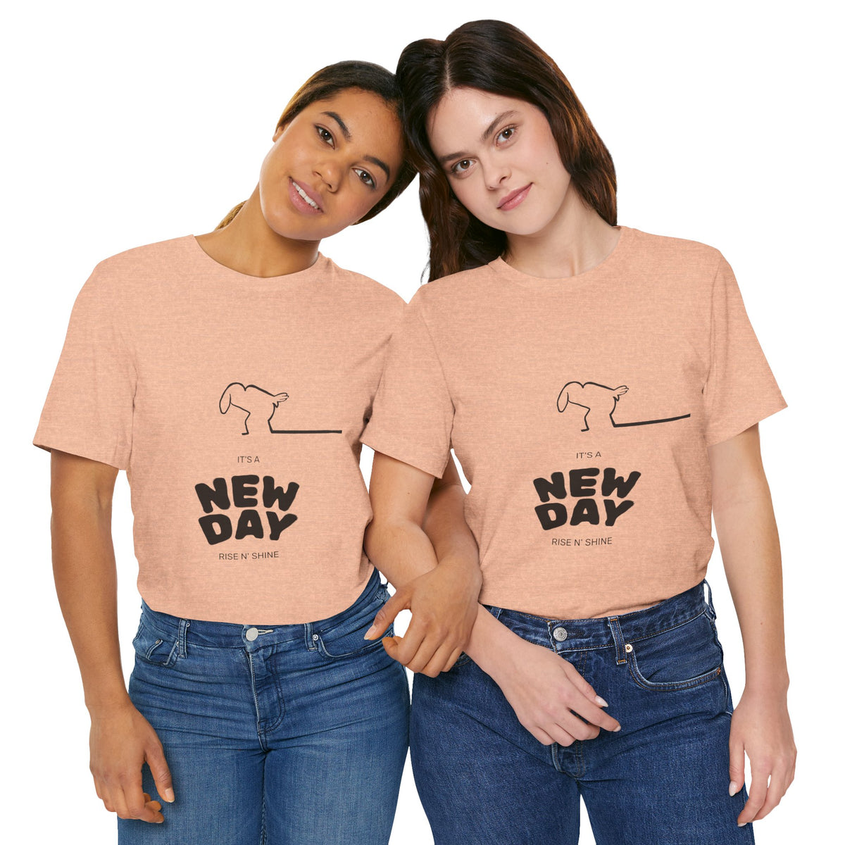 New Day Mr. Line Tee — "It's a New Day" Minimalist Mr. Line Design