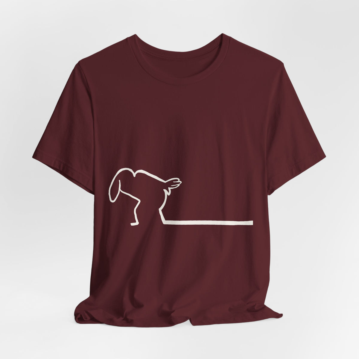 Minimalist Bunny Outline Tee — Subtle Rabbit Line Art T-Shirt