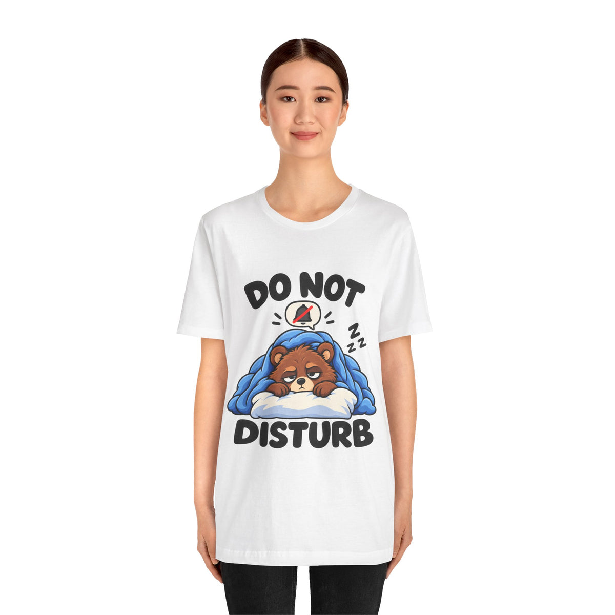 Do Not Disturb Bear T‑Shirt — Cute Sleeping Bear Graphic Tee