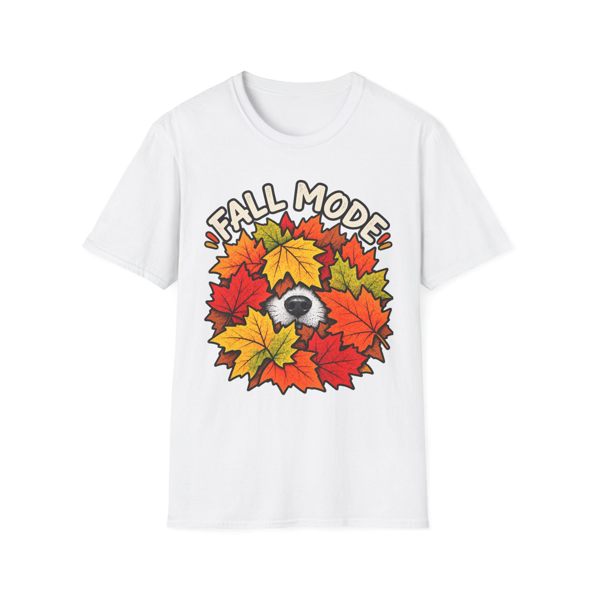 Fall Mode T-Shirt — Cute Bear Hidden in Autumn Leaves