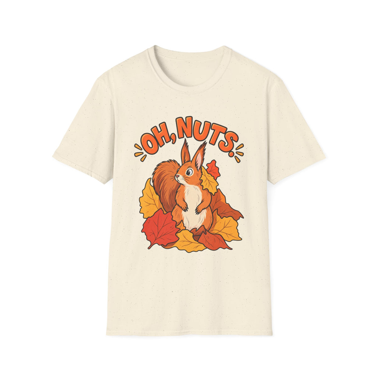 Oh, Nuts! Squirrel Tee — Cute Autumn Leaves Graphic T-Shirt