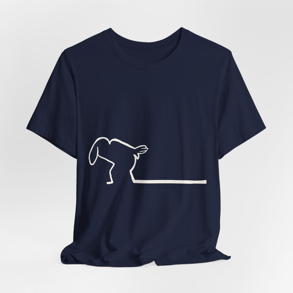 Minimalist Bunny Outline Tee — Subtle Rabbit Line Art T-Shirt