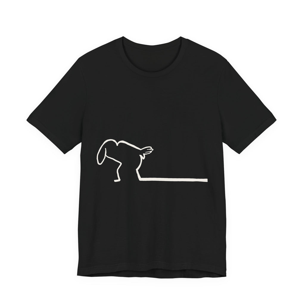 Minimalist Bunny Outline Tee — Subtle Rabbit Line Art T-Shirt