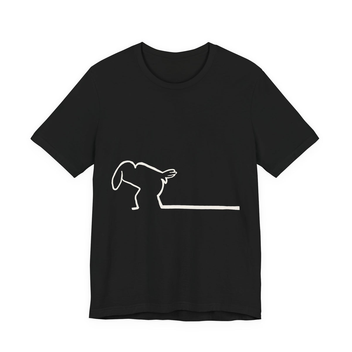 Minimalist Bunny Outline Tee — Subtle Rabbit Line Art T-Shirt