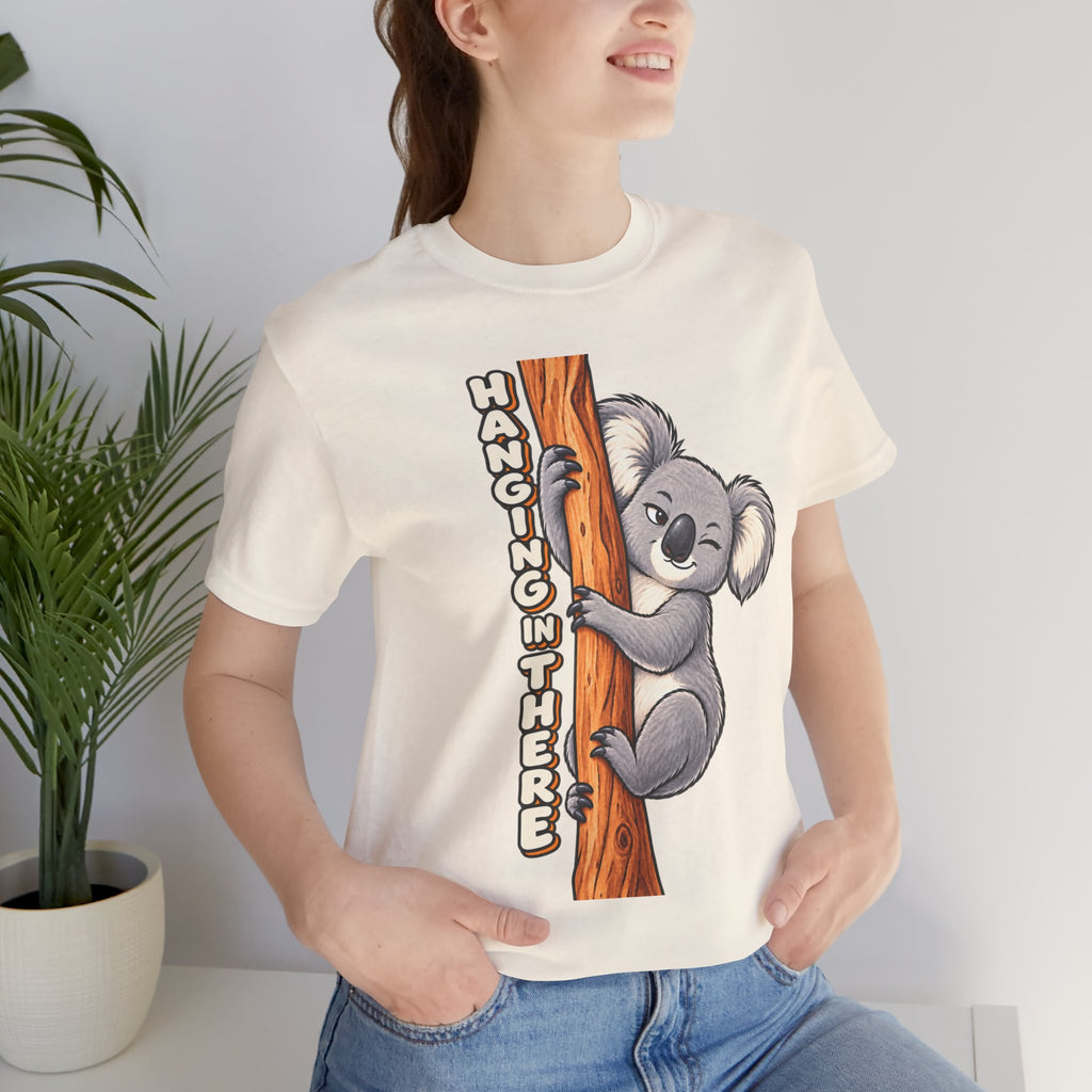 Koala 'Hanging In There' Tee - Cute Motivational Animal Graphic T-Shirt