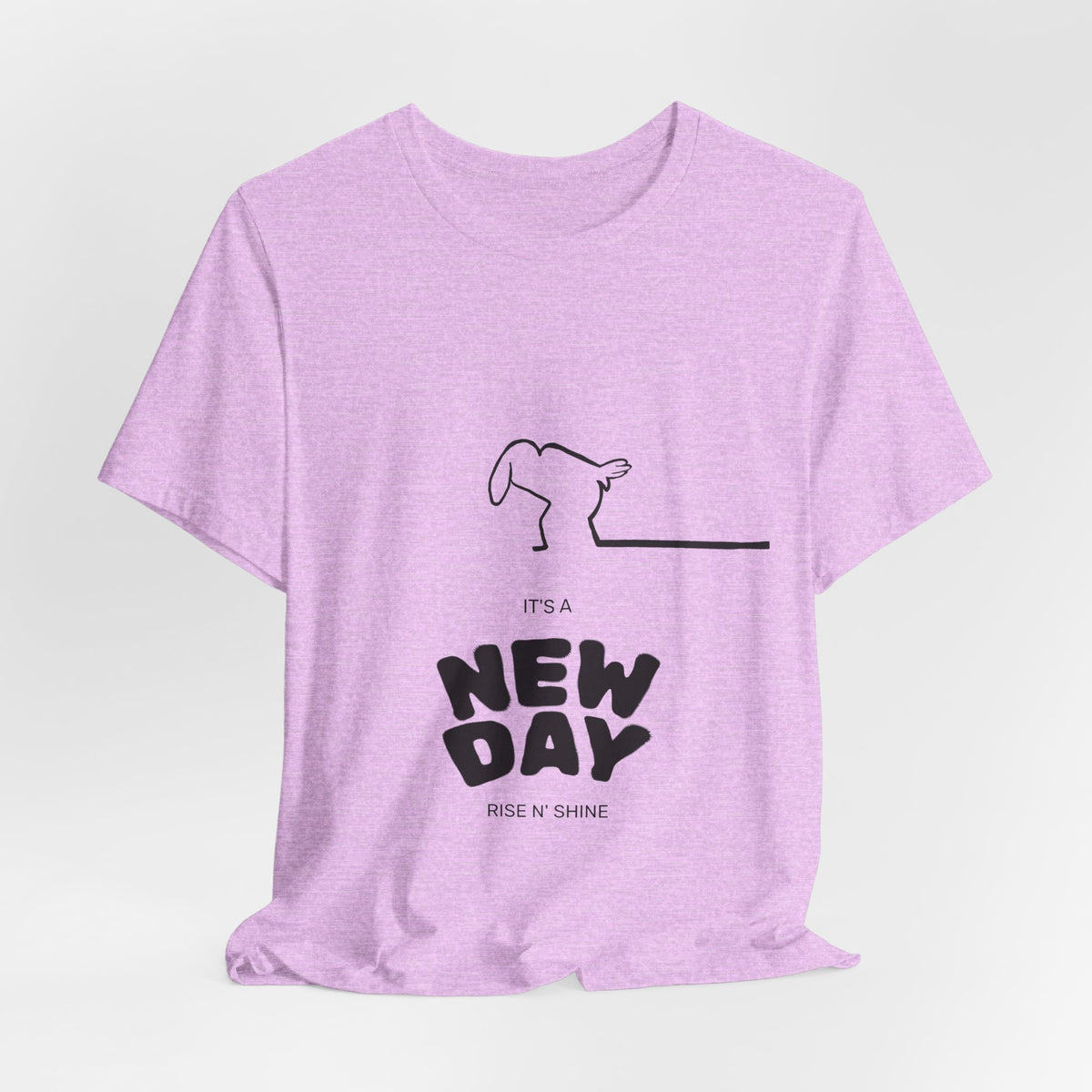 New Day Mr. Line Tee — "It's a New Day" Minimalist Mr. Line Design