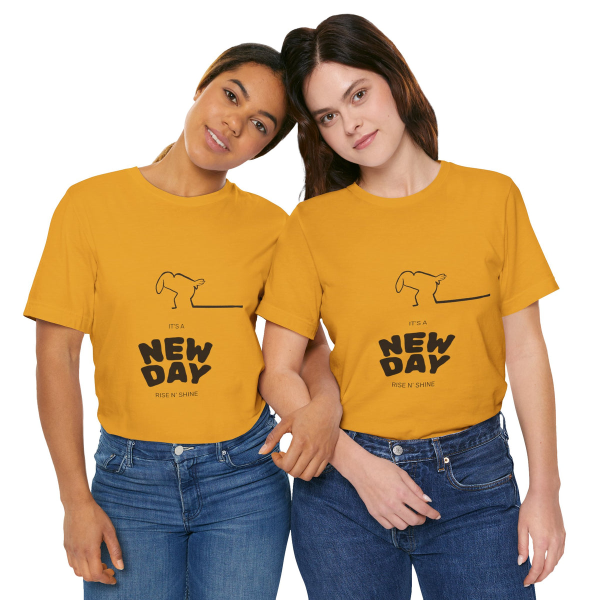 New Day Mr. Line Tee — "It's a New Day" Minimalist Mr. Line Design
