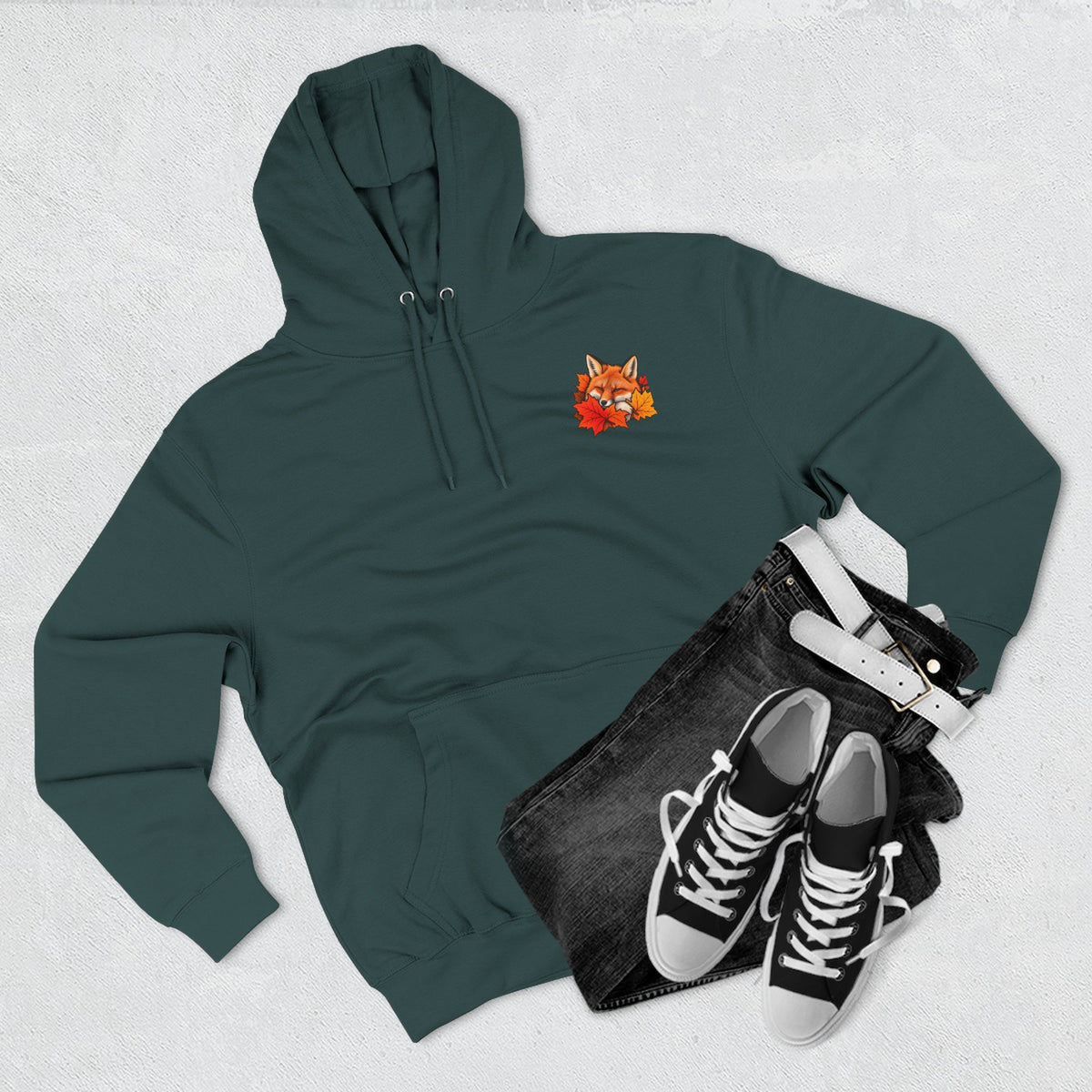 Leaf Me Alone Hoodie — Cute Fox Autumn Pullover