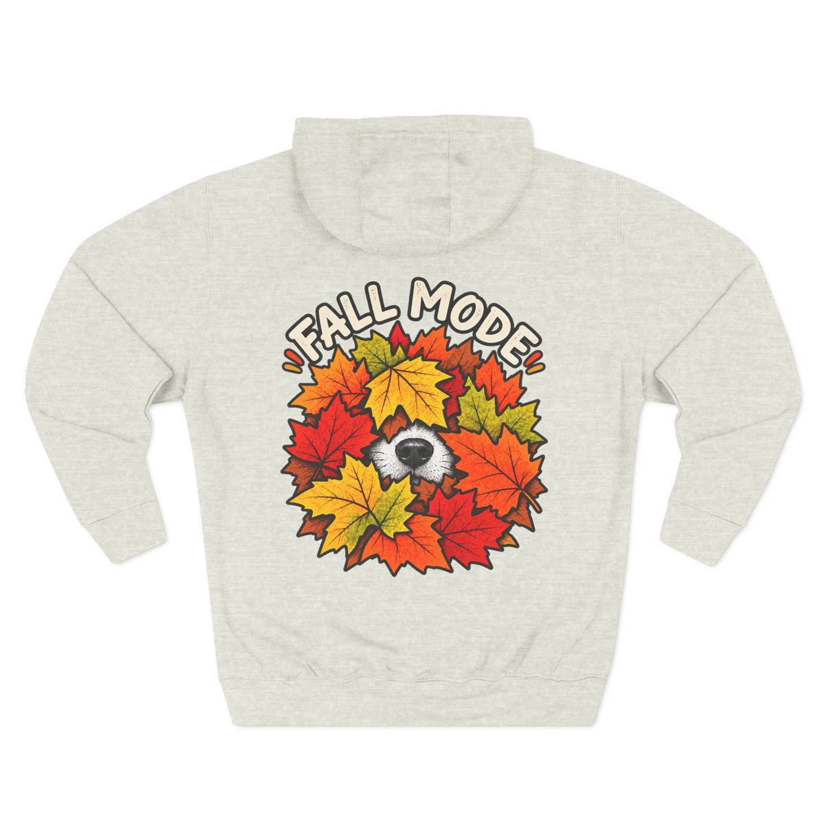 Fall Mode Hoodie — Cute Raccoon in Autumn Leaves Pullover