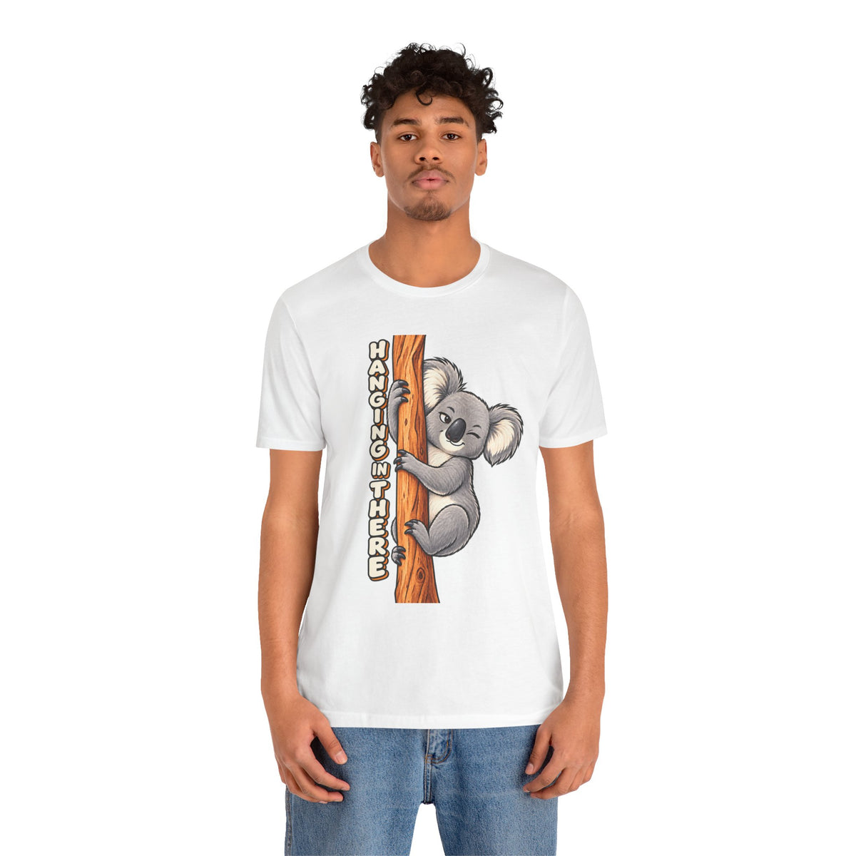 Koala 'Hanging In There' Tee - Cute Motivational Animal Graphic T-Shirt