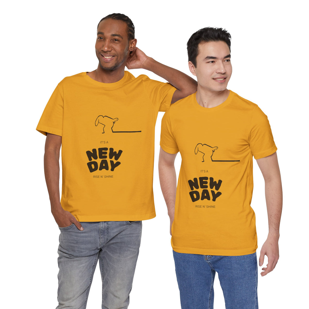 New Day Mr. Line Tee — "It's a New Day" Minimalist Mr. Line Design