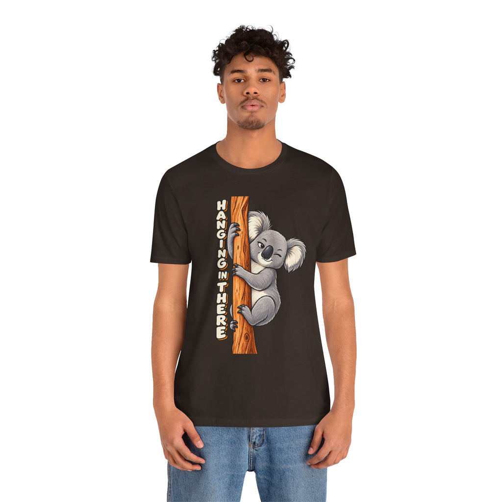 Koala 'Hanging In There' Tee - Cute Motivational Animal Graphic T-Shirt