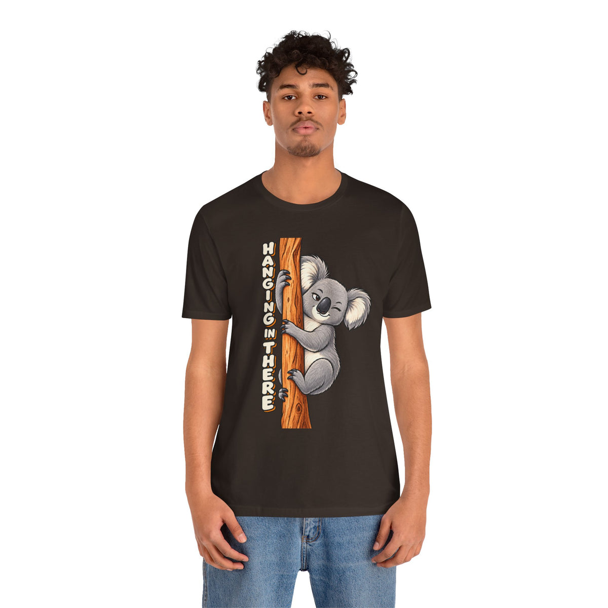 Koala 'Hanging In There' Tee - Cute Motivational Animal Graphic T-Shirt