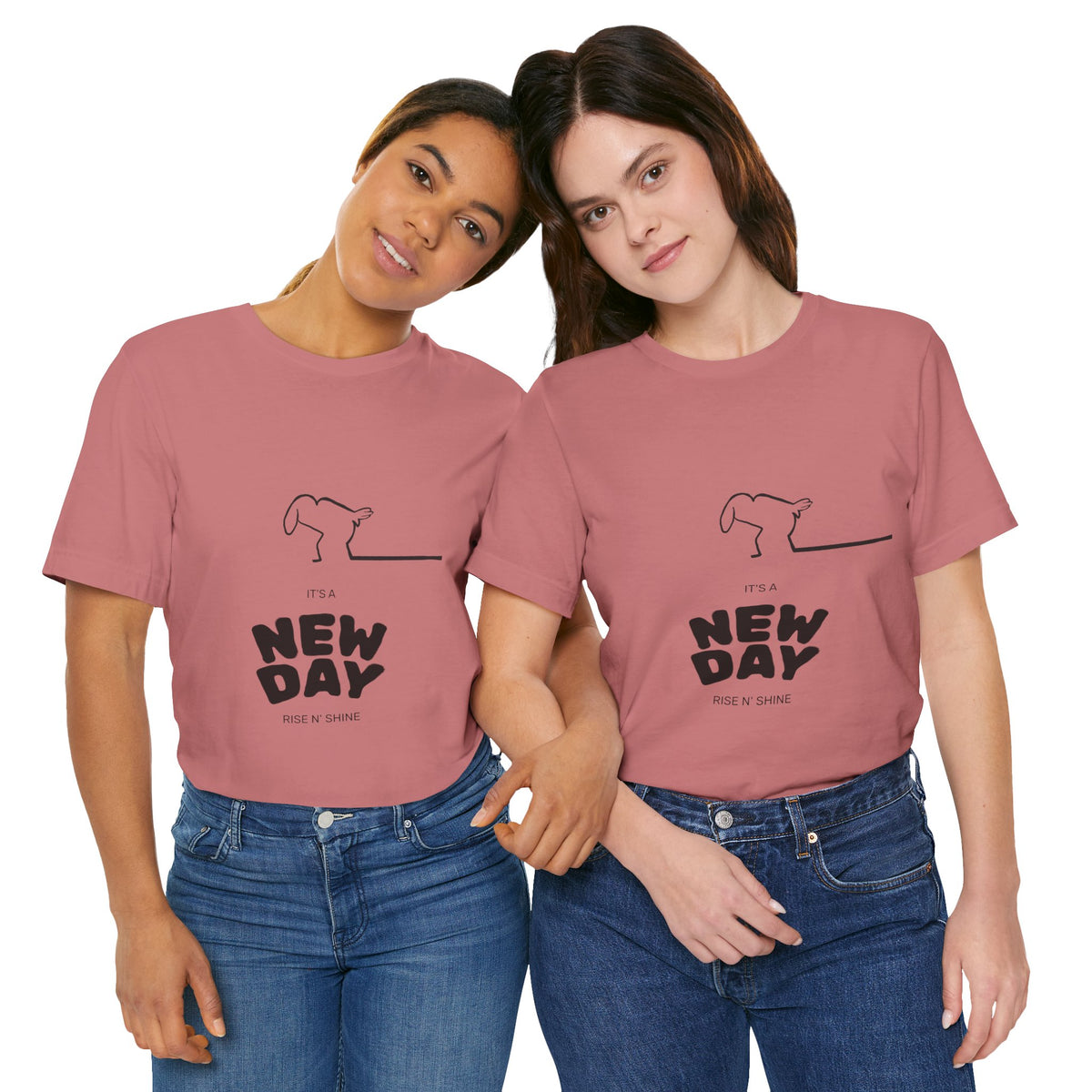 New Day Mr. Line Tee — "It's a New Day" Minimalist Mr. Line Design