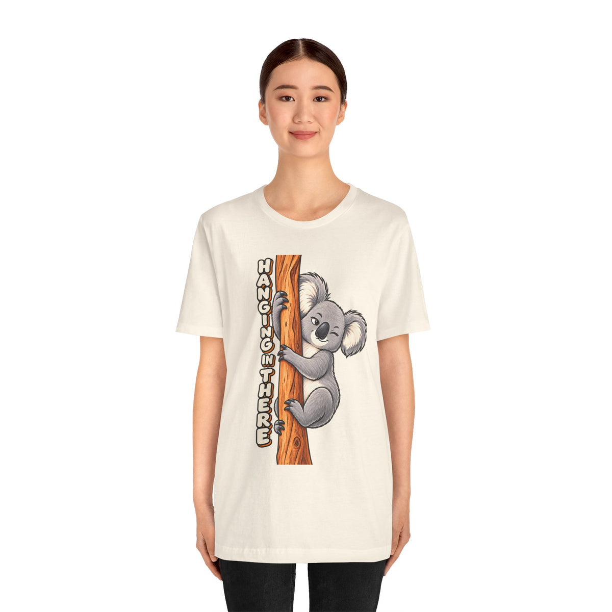 Koala 'Hanging In There' Tee - Cute Motivational Animal Graphic T-Shirt